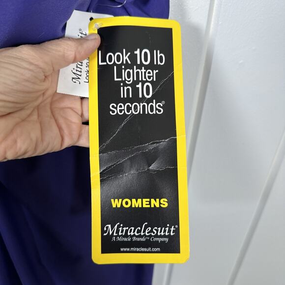 Miraclesuit Women's Plus Size 24W Purple Marais Tummy Control Swim-dress NWT! - Picture 6 of 11
